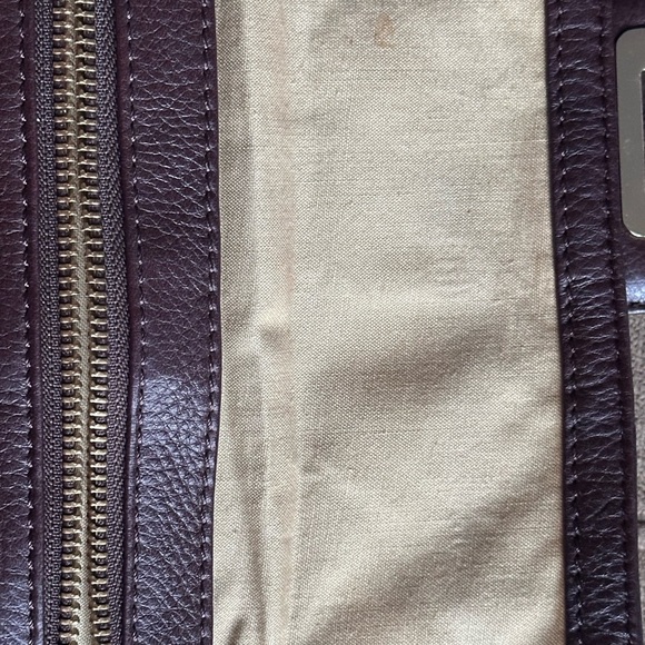 ELLIOTT LUCCA Leather brown Woven Envelope Rectangle Flip Handbag Clutch purse - Picture 9 of 14